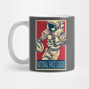 Astronaut Playing Football National Space League Mug